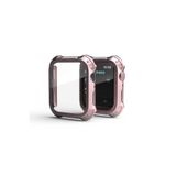 Gpack Watch 7 ile Uyumlu 41mm Kasa ve Ekran Koruma Sert Silikon, Pembe