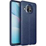 Gpack Xiaomi Mi 10T Lite Niss Silikon Deri Görünümlü Lacivert Kılıf