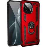 Gpack Xiaomi Mi 11 Lite Vega Tank Standlı Yüzüklü Mıknatıslı Kırmızı Kılıf