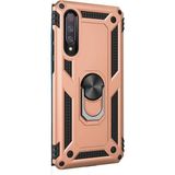 Gpack Xiaomi Mi 9 Çift Katmanlı Tank Yüzüklü Mıknatıslı Vega Kapak Nano Glass Gold Cep Telefonu Kılıf