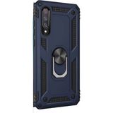Gpack Xiaomi Mi 9 Çift Katmanlı Tank Yüzüklü Mıknatıslı Vega Kapak Nano Glass Lacivert Cep Telefonu Kılıf
