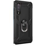 Gpack Xiaomi Mi 9 Çift Katmanlı Tank Yüzüklü Mıknatıslı Vega Kapak Siyah Cep Telefonu Kılıf