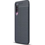 Gpack Xiaomi Mi 9 Niss Deri Görünümlü Lacivert Silikon Kılıf