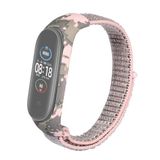 Gpack Xiaomi Mi Band 5 Kumaş Cırtcırt Kamuflaj Desenli Bronz Kordon
