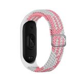 Gpack Xiaomi Mi Band 7 KRD 49 Cırtcırt Kumaş Ayarlanabilir Örgü Tasarım Beyaz Kordon