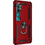 Gpack Xiaomi Mi Note 10 Çift Katmanlı Tank Yüzüklü Mıknatıslı Vega Kapak Kırmızı Cep Telefonu Kılıf