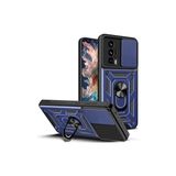 GPACK Xiaomi Poco F5 Pro ile uyumlu Kılıf Pars Sürgülü Vega Yüzüklü Sert Silikon, Siyah