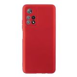 GPACK Xiaomi Poco M4 Pro 4G ile uyumlu Kılıf Mat Lüx Kamera Korumalı Premier Mat Silikon, Kırmızı
