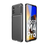 GPACK Xiaomi Poco M4 Pro 4G ile uyumlu Kılıf Negro Karbon Kamera Korumalı Silikon Lüx, Siyah