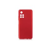 Gpack Xiaomi Poco M4 Pro 5G ile Uyumlu Kılıf, Mat Korumalı, Soft Premier Silikon, Nano Glass, Kırmızı