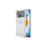 Gpack Xiaomi Redmi 10C ile Uyumlu Kılıf, Kartlıklı, Silikon, Kamera Korumalı, Şeffaf