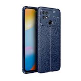 GPACK Xiaomi Redmi 10C ile uyumlu Kılıf Niss Silikon Deri Görünümlü, Lacivert