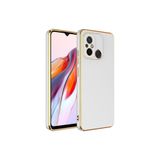 Gpack Xiaomi Redmi 12C ile Uyumlu Kılıf, Bark Parlak Silikon, Renkli Kamera Korumalı, Beyaz