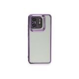 Gpack Xiaomi Redmi 12C ile Uyumlu Kılıf, Kamera Korumalı, Silikon, Mor