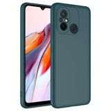 GPACK Xiaomi Redmi 12C ile uyumlu Kılıf Mara Lansman Silikon Mat Soft İçi Süet, Haki Yeşil