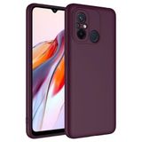 GPACK Xiaomi Redmi 12C ile uyumlu Kılıf Mara Lansman Silikon Mat Soft İçi Süet, Mor