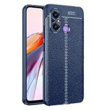 GPACK Xiaomi Redmi 12C ile uyumlu Kılıf Niss Silikon Deri Görünümlü Kamera Korumalı, Lacivert