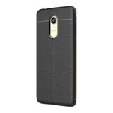GPACK Xiaomi RedMi 5 Plus ile uyumlu Kılıf Niss Silikon Deri Görünümlü, Siyah