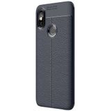 Gpack Xiaomi Redmi 6 Pro Niss Deri Görünümlü Lacivert Silikon Kılıf