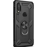 Gpack Xiaomi Redmi 7 Çift Katmanlı Tank Yüzüklü Mıknatıslı Vega Kapak Nano Glass Siyah Cep Telefonu Kılıf
