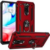 Gpack Xiaomi Redmi 8 Çift Katmanlı Tank Yüzüklü Mıknatıslı Vega Kapak Kırmızı Cep Telefonu Kılıf