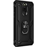 Gpack Xiaomi Redmi 8 Çift Katmanlı Tank Yüzüklü Mıknatıslı Vega Kapak Siyah Cep Telefonu Kılıf