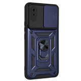 Gpack Xiaomi Redmi 9A Tank Aramid Sürgülü Vega Yüzüklü Lacivert Kılıf