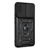 Gpack Xiaomi Redmi 9A Tank Aramid Sürgülü Vega Yüzüklü Siyah Kılıf