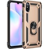 Gpack Xiaomi Redmi 9A Tank Koruma Vega Standlı Yüzüklü Mıknatıslı Gold Kılıf