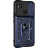 Gpack Xiaomi Redmi 9C Tank Aramid Sürgülü Vega Yüzüklü Lacivert Kılıf