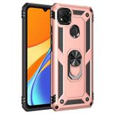 Gpack Xiaomi Redmi 9C Tank Koruma Vega Standlı Yüzüklü Mıknatıslı Bronz Kılıf
