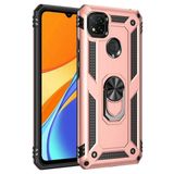 Gpack Xiaomi Redmi 9c Tank Koruma Vega Standlı Yüzüklü Mıknatıslı Kırmızı Kılıf