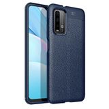 Gpack Xiaomi Redmi 9T Niss Silikon Deri Görünümlü Lacivert Kılıf