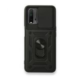 Gpack Xiaomi Redmi 9T Tank Aramid Sürgülü Vega Yüzüklü Kırmızı Kılıf