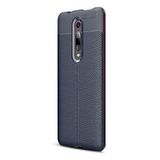 Gpack Xiaomi Redmi K20 Niss Deri Görünümlü Lacivert Silikon Kılıf