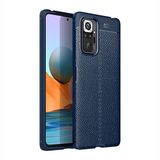 Gpack Xiaomi Redmi Note 10 Pro Niss Silikon Deri Görünümlü Lacivert Kılıf