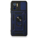 Gpack Xiaomi Redmi Note 10S Tank Aramid Sürgülü Vega Yüzüklü Lacivert Kılıf