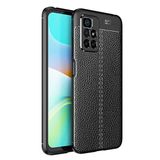 Gpack Xiaomi Redmi Note 11 4G Niss Silikon Deri Görünümlü Kamera Korumalı Siyah Kılıf