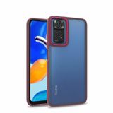 Gpack Xiaomi Redmi Note 11 Pro 5G Flora Sert Silikon Arkası Cam Şeffaf Kırmızı Kılıf