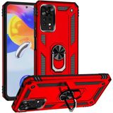Gpack Xiaomi Redmi Note 11S Global Vega Sert Silikon Tank Standlı Yüzüklü Mıknatıslı Kırmızı Kılıf