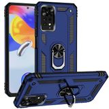 Gpack Xiaomi Redmi Note 11S Global Vega Sert Silikon Tank Standlı Yüzüklü Mıknatıslı Lacivert Kılıf