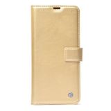 GPACK Xiaomi Redmi Note 12 Pro 5G ile uyumlu Kılıf Delüx Cüzdan Kartvizitli Standlı Kopçalı, Gold