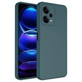 GPACK Xiaomi Redmi Note 12 Pro 5G ile uyumlu Kılıf Mara Lansman Silikon Mat Soft İçi Süet, Haki Yeşil