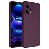 GPACK Xiaomi Redmi Note 12 Pro 5G ile uyumlu Kılıf Mara Lansman Silikon Mat Soft İçi Süet, Mor