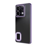 GPACK Xiaomi Redmi Note 13 Pro 4G ile uyumlu Kılıf Logo Gösteren Kamera Korumalı Silikon, Lila