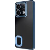 Gpack Xiaomi Redmi Note 13 Pro 4g Kılıf Logo Gösteren Kamera Korumalı Silikon Mavi