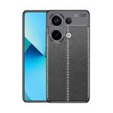 Gpack Xiaomi Redmi Note 13 Pro 4G Kilif Niss Silikon Kamera Korumali Deri Gorunumlu