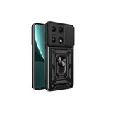 Gpack Xiaomi Redmi Note 13 Pro 4G Kılıf Yüzüklü Sürgülü Kamera Korumalı Pars
