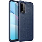 Gpack Xiaomi Redmi Note 9 4G Niss Silikon Deri Görünümlü Lacivert Kılıf