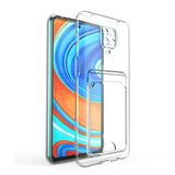 Gpack Xiaomi Redmi Note 9 Pro Kartlıklı Şeffaf Silikon Kamera Korumalı Kılıf